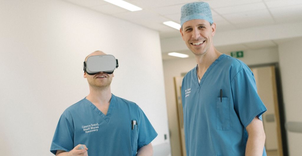 Video glasses calming patients at RJAH